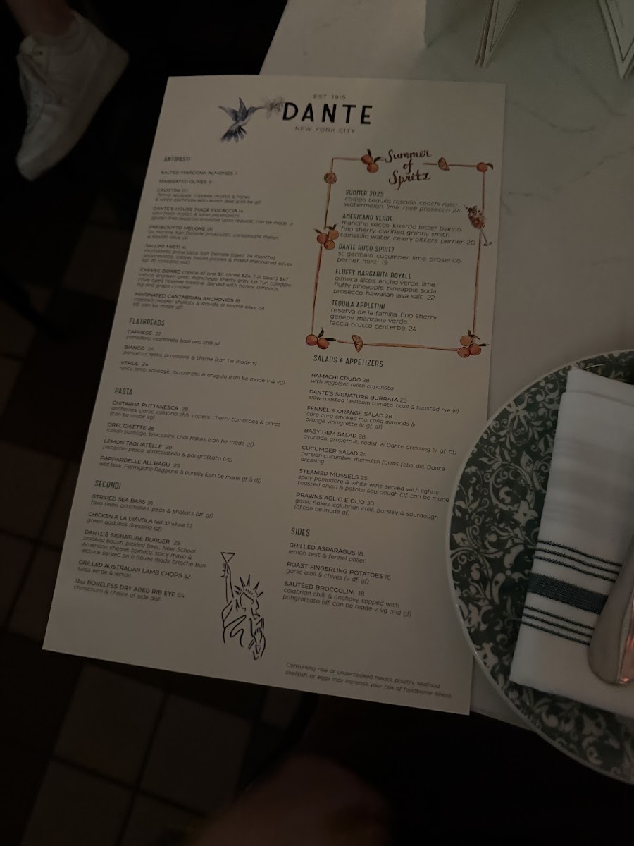 Dante NYC Menu - Image 4
