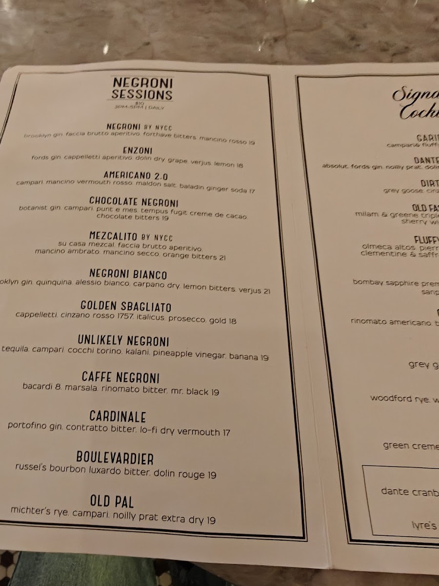 Dante NYC Menu - Image 5